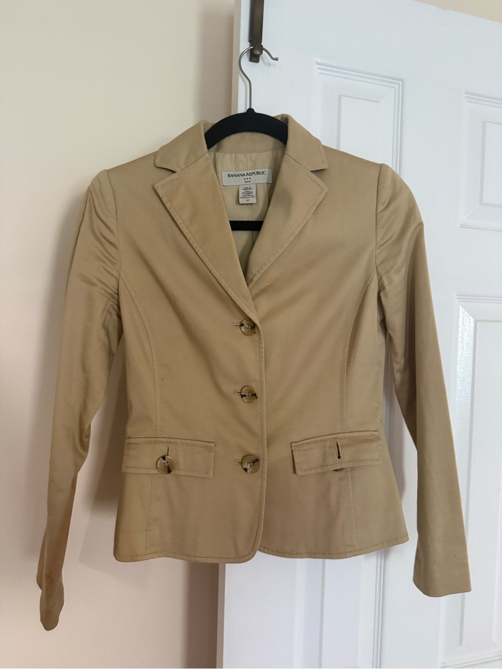 Banana Republic Women's Khaki Single-Breasted Blazer